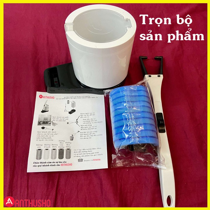 Cọ Vệ Sinh Chà Bồn Cầu Toilet Nhà Tắm diệt vi khuẩn ANTHUSHO - Đầu cọ dùng 1 lần