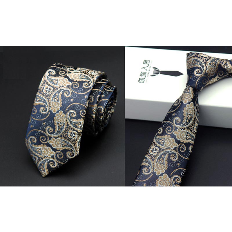 Cà Vạt Lụa Ôm Dáng Họa Tiết Chấm Bi / Chấm Bi 6CM Chất Lượng Cao Cho Chú Rể