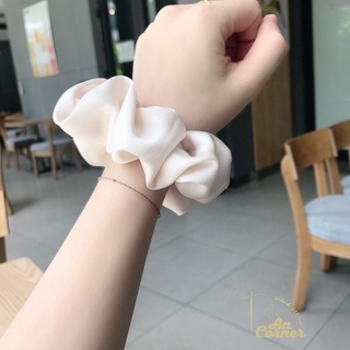 Dây buộc tóc scrunchies vải lụa ngọc trai| SC02-PAN