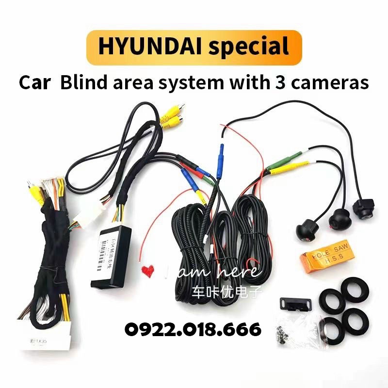 Bộ 3 Camera Tích Hợp Zin Và Giữ Nguyên Camera Lùi Vào Màn Hình Nguyên Bản Xe Hyundai Kia 2018 - 2023