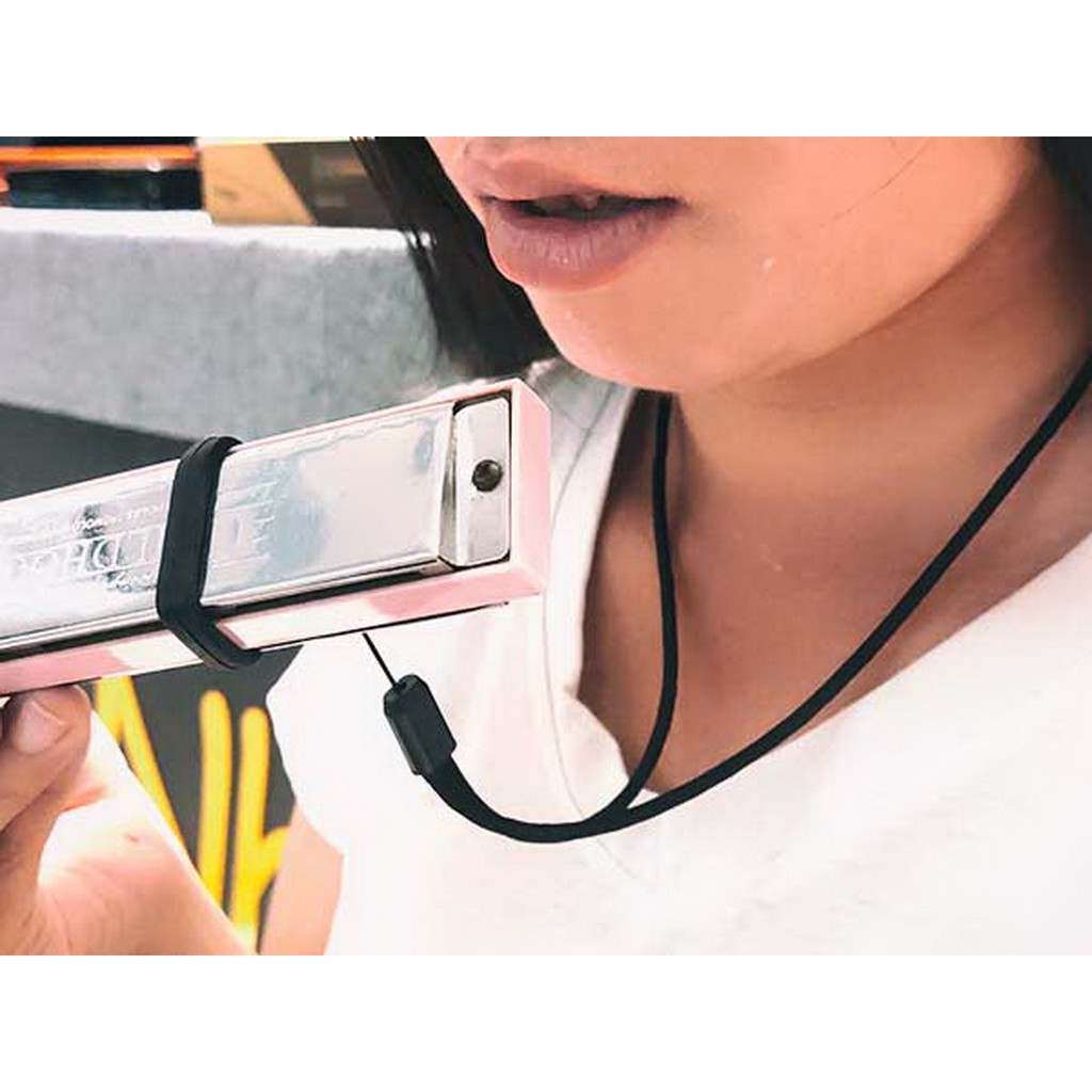 Dây đeo kèn harmonica thiết bị cầm tay có ngàm tháo ra dễ dàng dài 40cm tặng kèm vòng silicon tiện lợi có clip thực tế