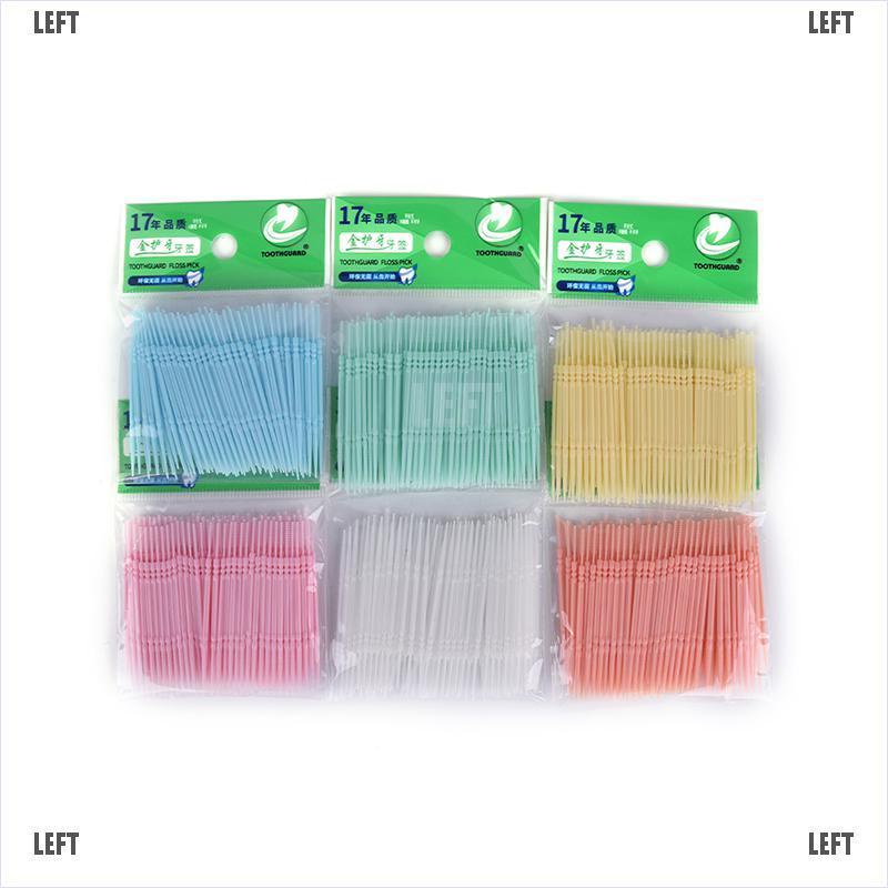 Set 100 Tăm Xỉa Răng 2 Chiều Bằng Nhựa Chất Lượng Cao