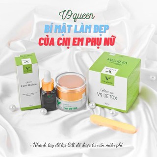 [TẶNG KEM FACE ] Combo Nám Dưỡng Trắng Da V9 Queen