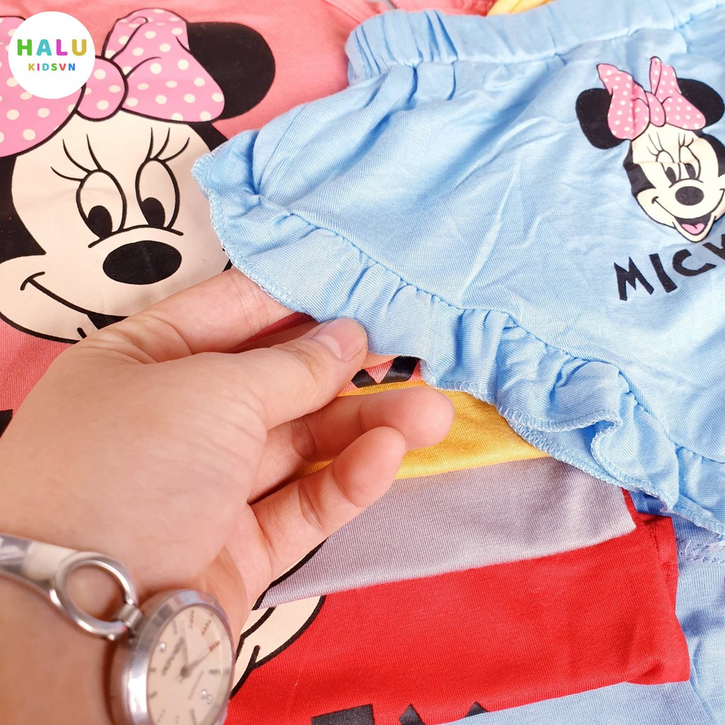 Sale!!! Bộ 2 dây cho bé gái hàng Minky Mom in hình Mickey chất thun lạnh mát đẹp - B2D01.Halukidsvn