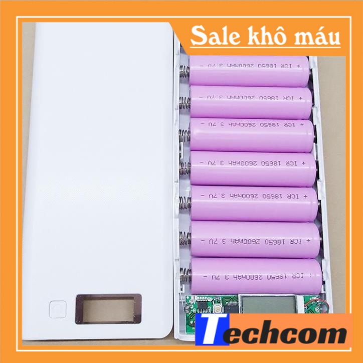 Mạch sạc dự phòng 2A xịn BQ-U8V2.0+Vỏ nhựa 8 cell +lò xo đã hàn về chỉ việc dùng (Chưa pin) mach sac pin 18650
