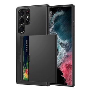 Ốp Điện Thoại Dạng Ví Có Ngăn Đựng Thẻ Chống Sốc Cho Samsung S21 FE S22 Plus S22 Ultra