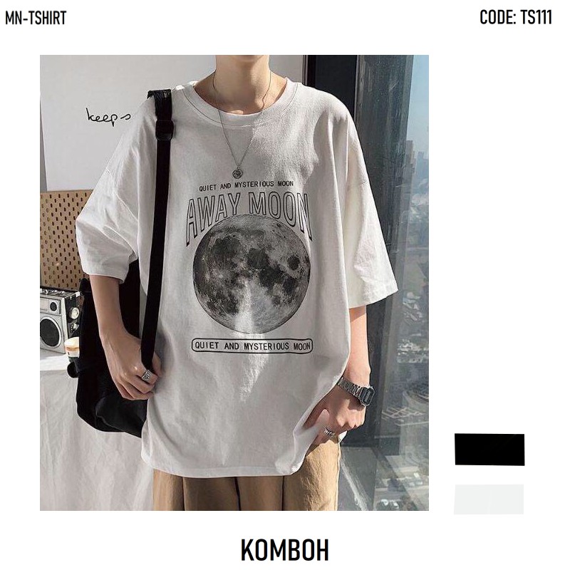 Áo Thun UNISEX MOON 2 Màu Trắng Đen | BigBuy360 - bigbuy360.vn