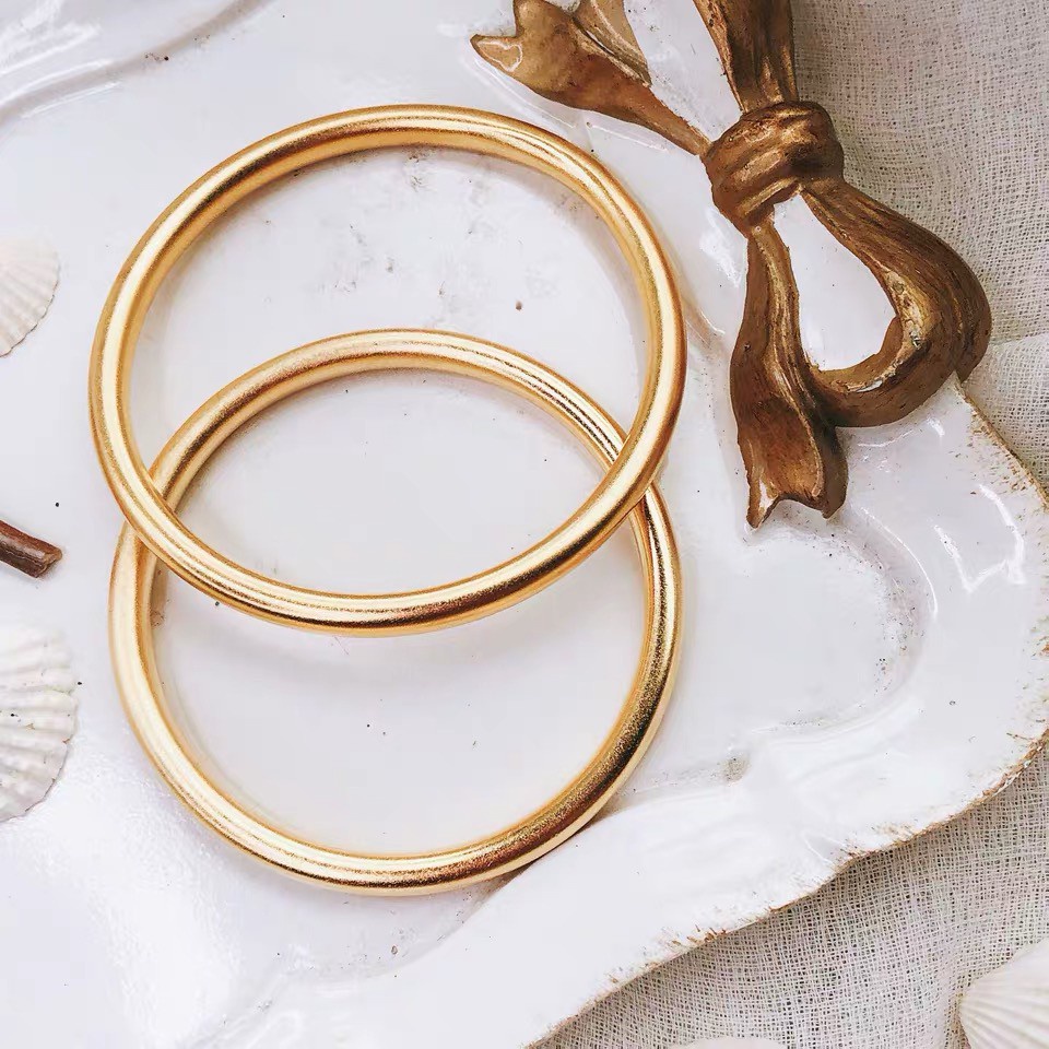 Vòng Đeo Tay Bằng Thép Titan Không Phai Màu Vàng Đồng Truyền Thống Phong Cách Hàn Quốc Nhật Bản Đơn Giản xiaohongshu Khuyến Nghị tik tok