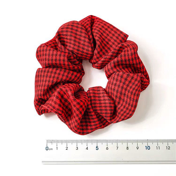 [Follow giảm ngay 10%][Giá Giảm Sốc] Dây Cột Tóc Vải Scrunchies Kẻ Caro Cực Đẹp