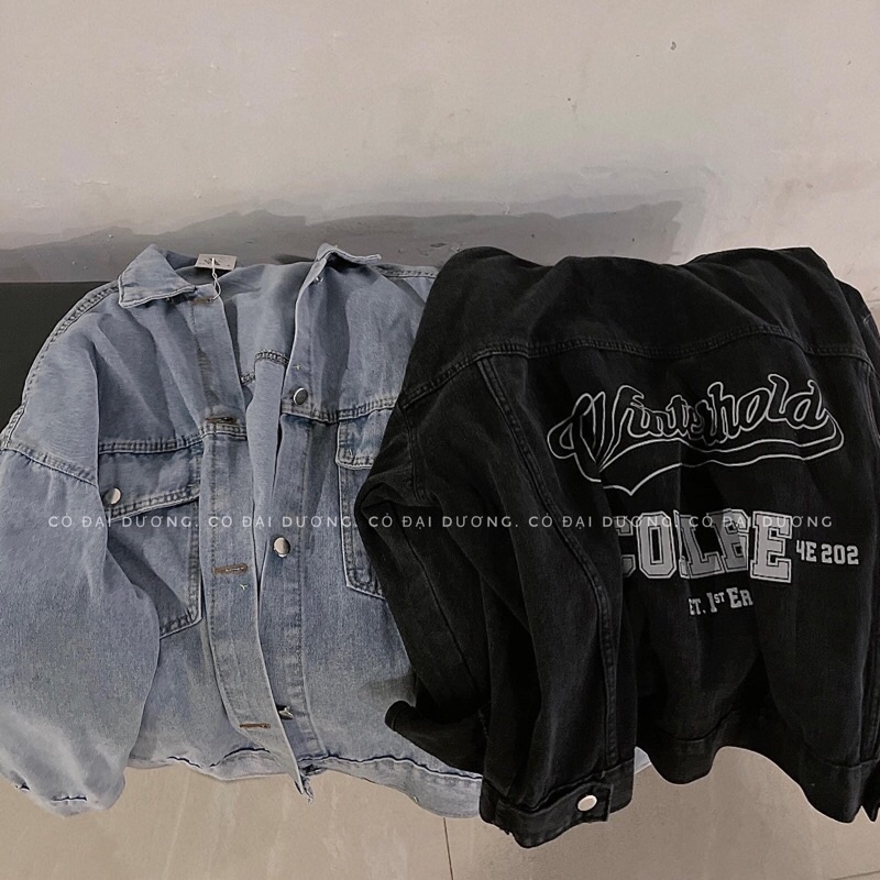 Áo khoác bò in chữ 6683