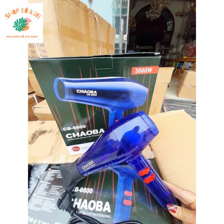 MÁY SẤY TÓC CHAOBA 6600 MÀU TÍM NÚT ĐỎ  CÔNG SUẤT 3000W SẤY KHOẺ ,SIÊU BỀN .