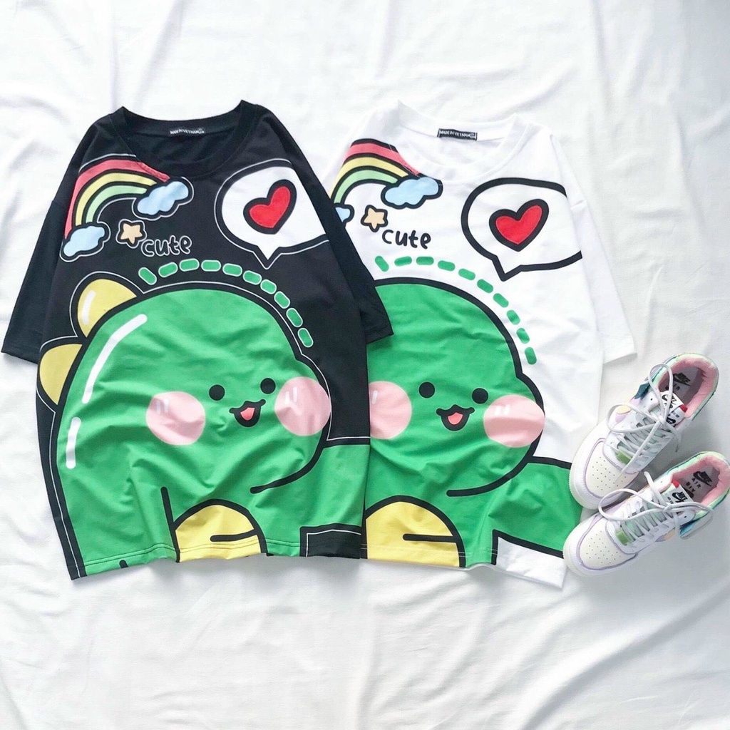 Áo thun tay lỡ ❤️ Áo phông Unisex KLONG CUTE in 3D form rộng Freesize Molly Fashion