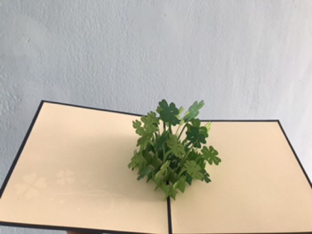 Thiệp 3d cỏ 4 lá tặng sinh nhật, cảm ơn | BigBuy360 - bigbuy360.vn