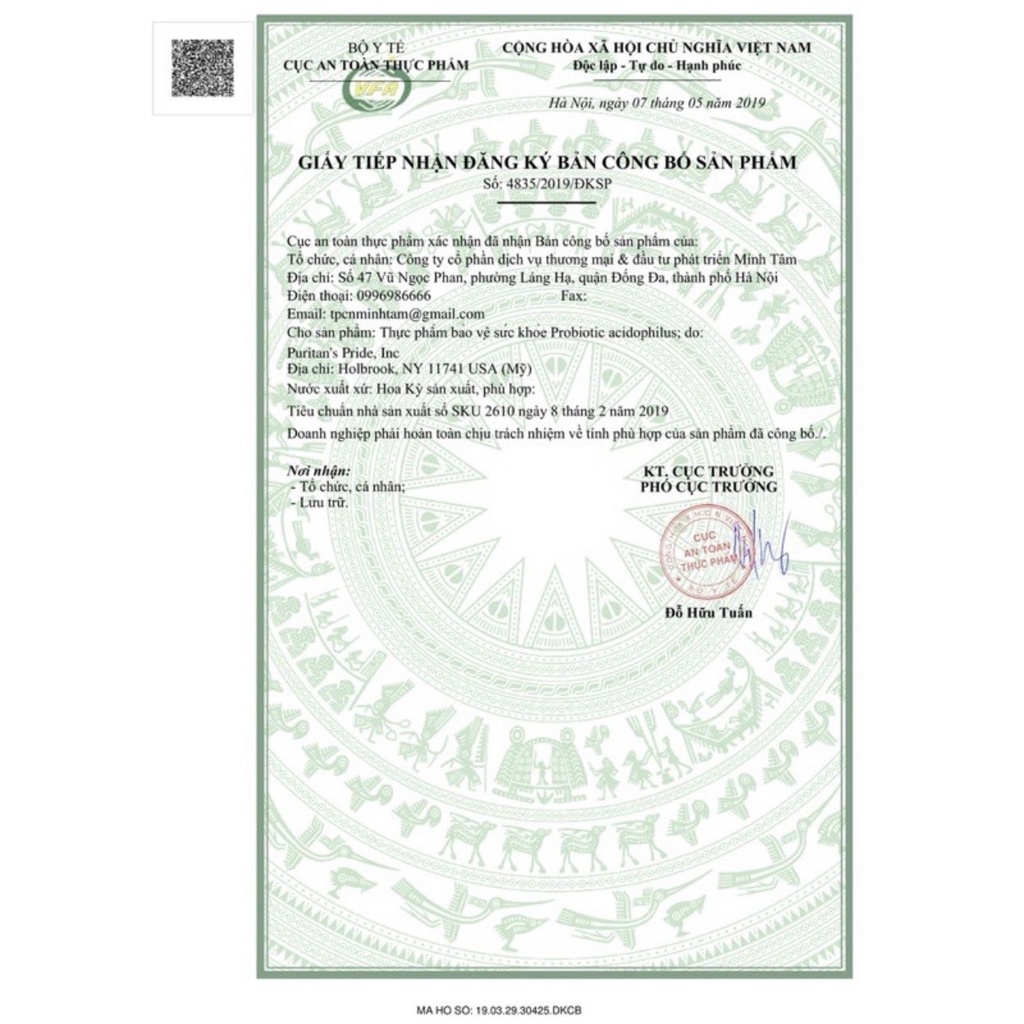 Men khuẩn hữu cơ Probiotic Mary Ruth's