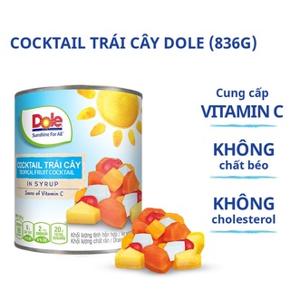 Trái Cây Ngâm Cocktail Dole, trái cây nhiệt đới, trái cây đóng lon 830g