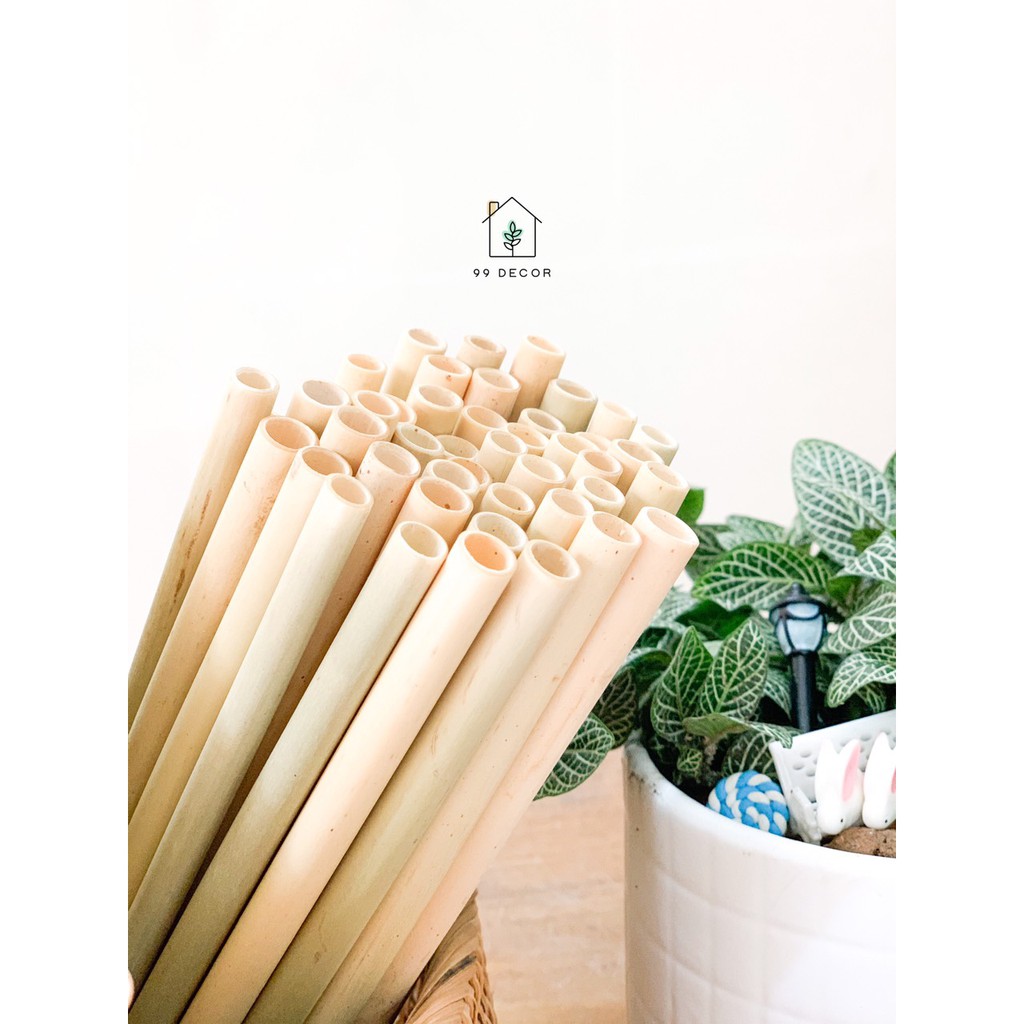 Bộ 7 Ống Hút Tre Khô Tự Nhiên - Bamboo Straws