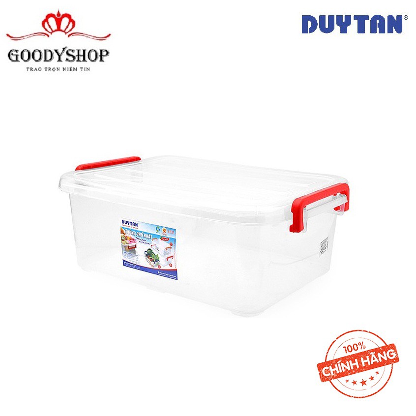 Thùng Nhựa Chữ Nhật Trong Suốt 15 Lít (45.7 x 31.8 x 16.1 cm) No.H116 Của Duy Tân.GOODYSHOP