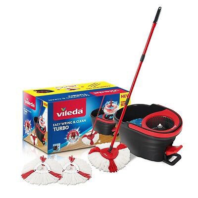 🇩🇪  Bộ cây và chậu Lau Nhà cao cấp Vileda Easy Wring & Clean TURBO | nhập khẩu Đức