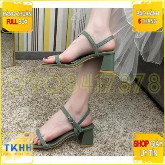 [CHUẨN CÓ HỘP] GIÀY SANDAL QUAI NGANG ĐẾ VUÔNG HH2