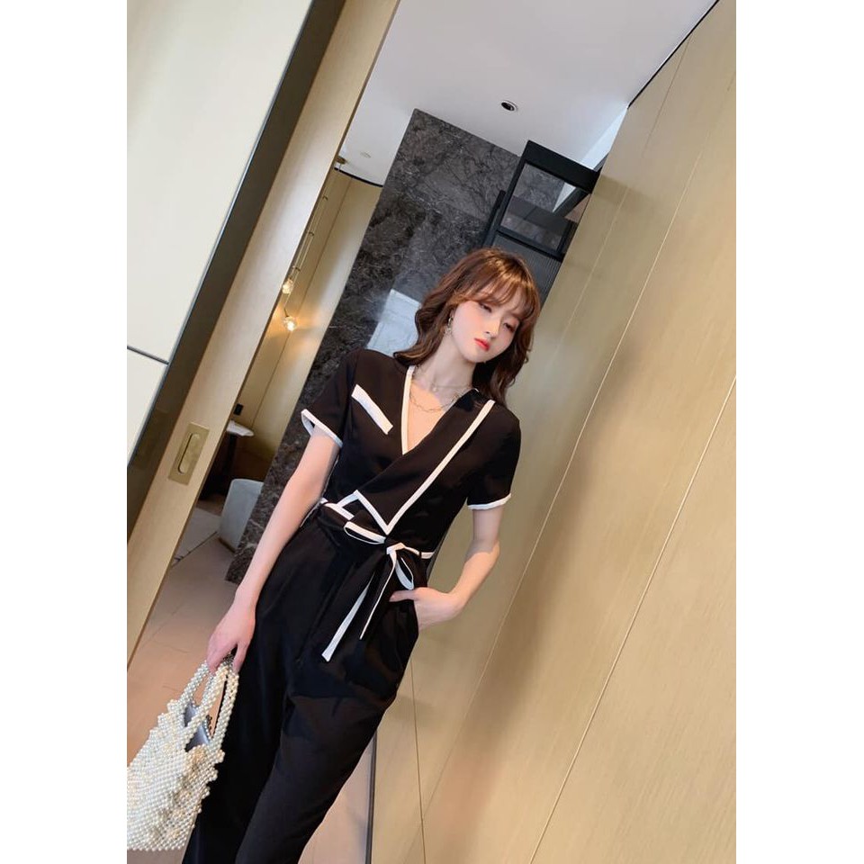 J3846 - Jumpsuit áo liền quần nữ hè ngắn tay hàng nhập