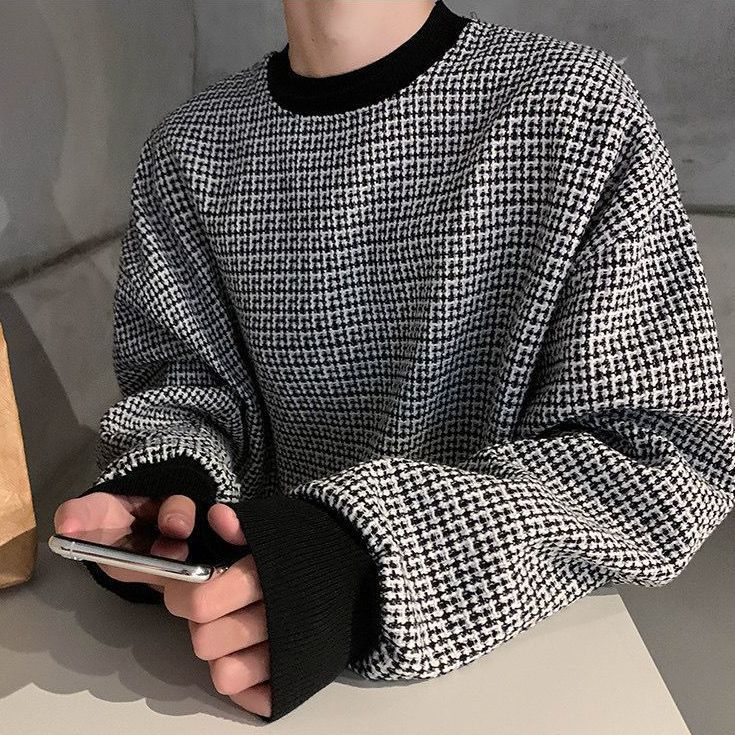 Áo Sweater Cổ Tròn Cỡ Lớn Phong Cách Đường Phố Mùa Xuân Thu Cao Cấp Cho Nam Ne