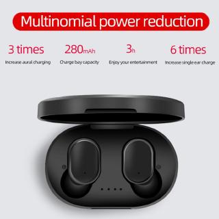 Bộ Tai Nghe Bluetooth 5.0 Không Dây Mini A6S Màu Macaron Kèm Hộp Sạc