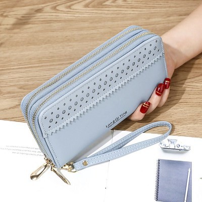 Bóp nữ đẹp cao cấp Bóp Ví dài nữ Ulzzang cầm tay nhiều ngăn 2 khóa kéo nhiều màu Bóp ví dự tiệc Clutch cầm tay (TT2330)
