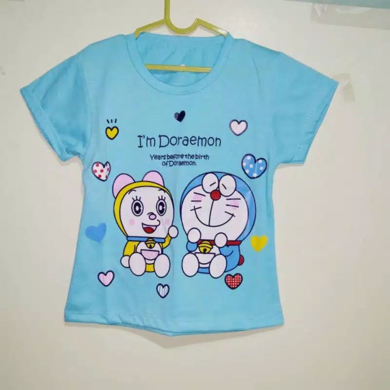 Áo Sơ Mi In Hình Doraemon Cho Bé Gái Từ 1-11 Tuổi