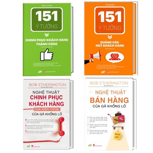 Sách - Bộ 4 Cuốn Bán Hàng Qua Điện Thoại Và Bán Hàng, 151 Ý Tưởng Chinh Phục Khách Hàng Và Quảng Cáo Hút Khách Hàng