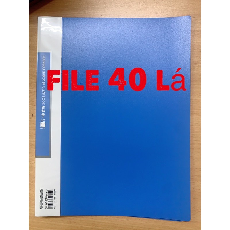 File 40 lá xanh dương - bìa 40 lá xanh dương