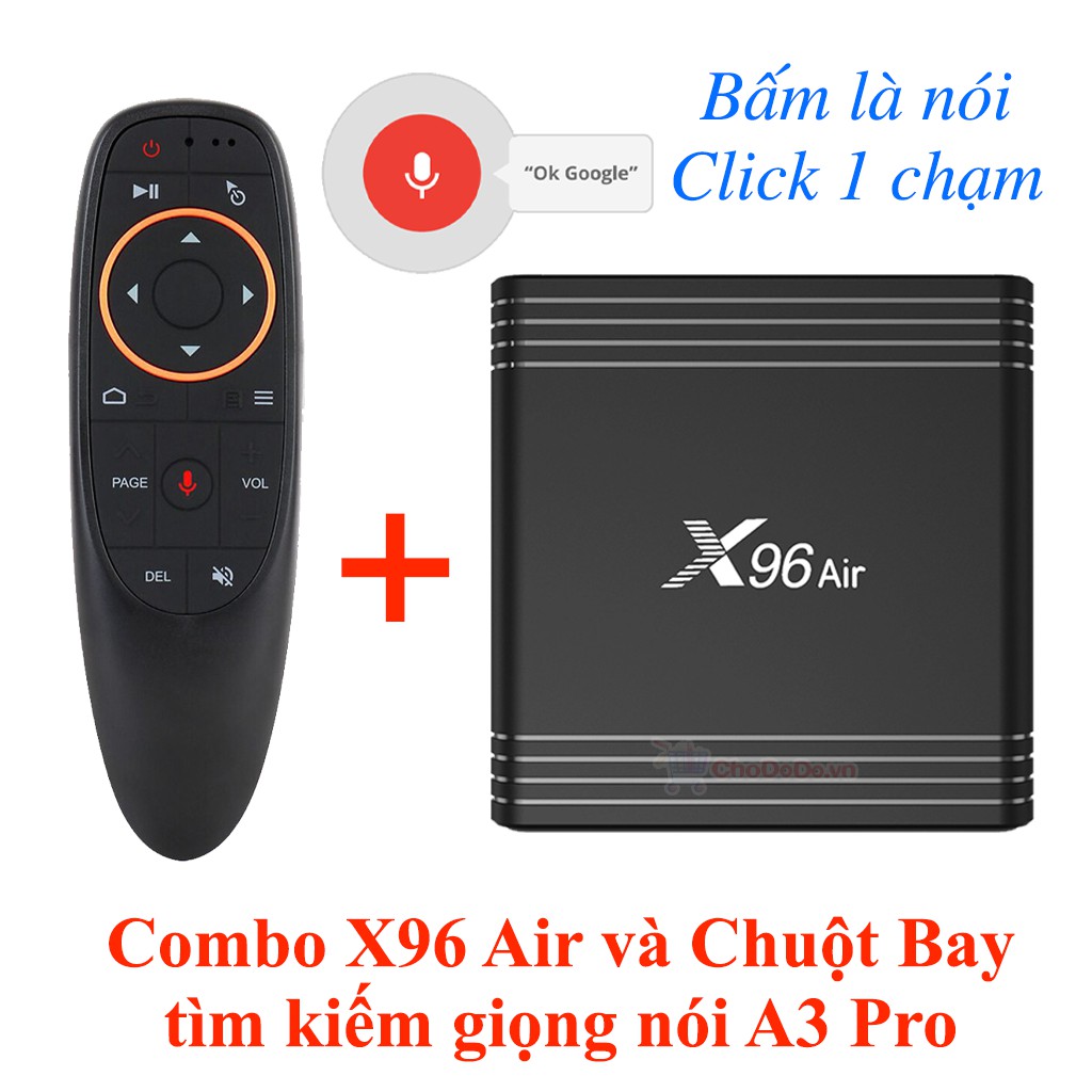 ENYBOX X96 Air 4GB/32GB S905X3 Android TV Box Cấu Hình Khủng Giá Rẻ Tìm Kiếm Giọng Nói Tiếng Việt