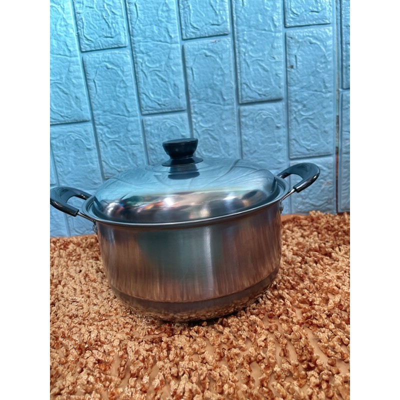 Nồi inox 1 đáy vung inox 23cm- hàng siêu rẻ