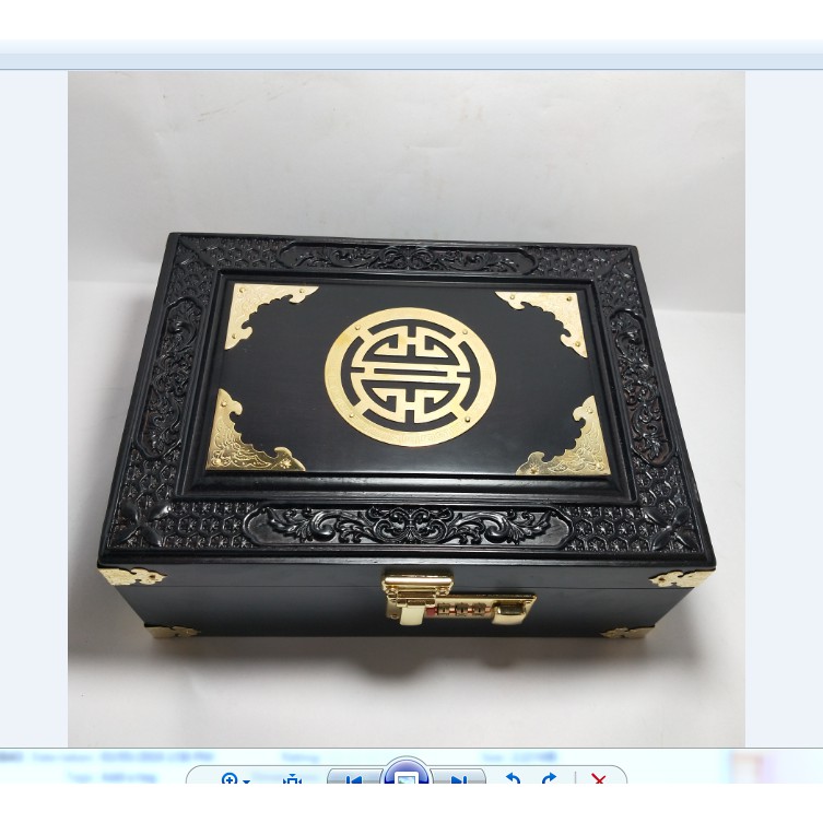 HỘP TRANG SỨC - HỘP ĐỰNG CON DẤU GỖ MUN CAO CẤP CHẠM MẶT KHÓA MÃ SỐ LOẠI 1 - ẢNH THẬT