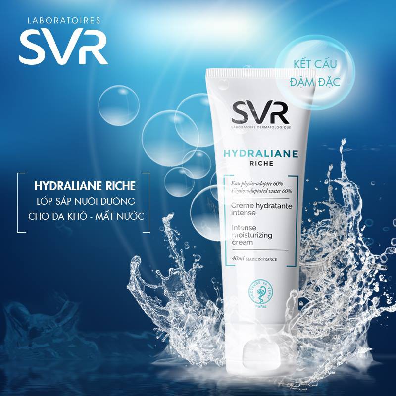 Kem dưỡng ẩm cho da khô đến rất khô SVR hydraliane riche 40ml TẶNG mặt nạ Sexylook