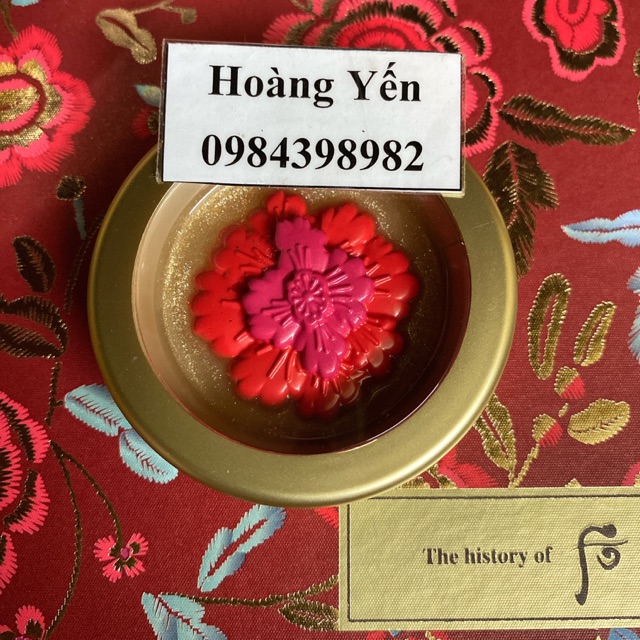 Hũ son Whoo 3 màu - tách set - date 19/4/2023