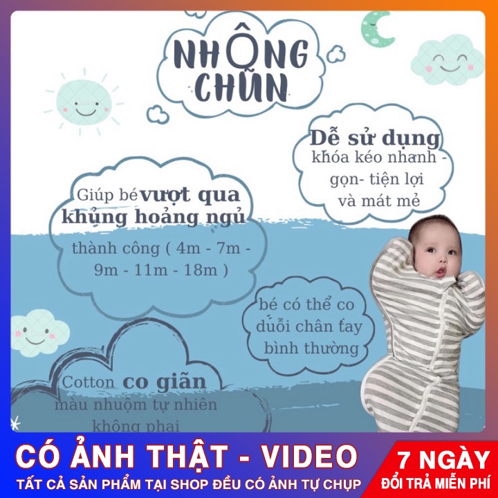 [CHẤT XỊN] Nhộng Chũn,Túi Ngủ Cho Bé Giúp Bé Ngủ Ngon Sâu Giấc, Không Giật Mình - Tăng yếm cho bé