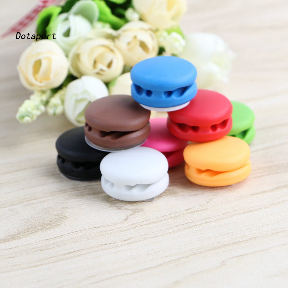 Dụng cụ giữ cố định dây cáp sạc / tai nghe dán bàn siêu tiện lợi