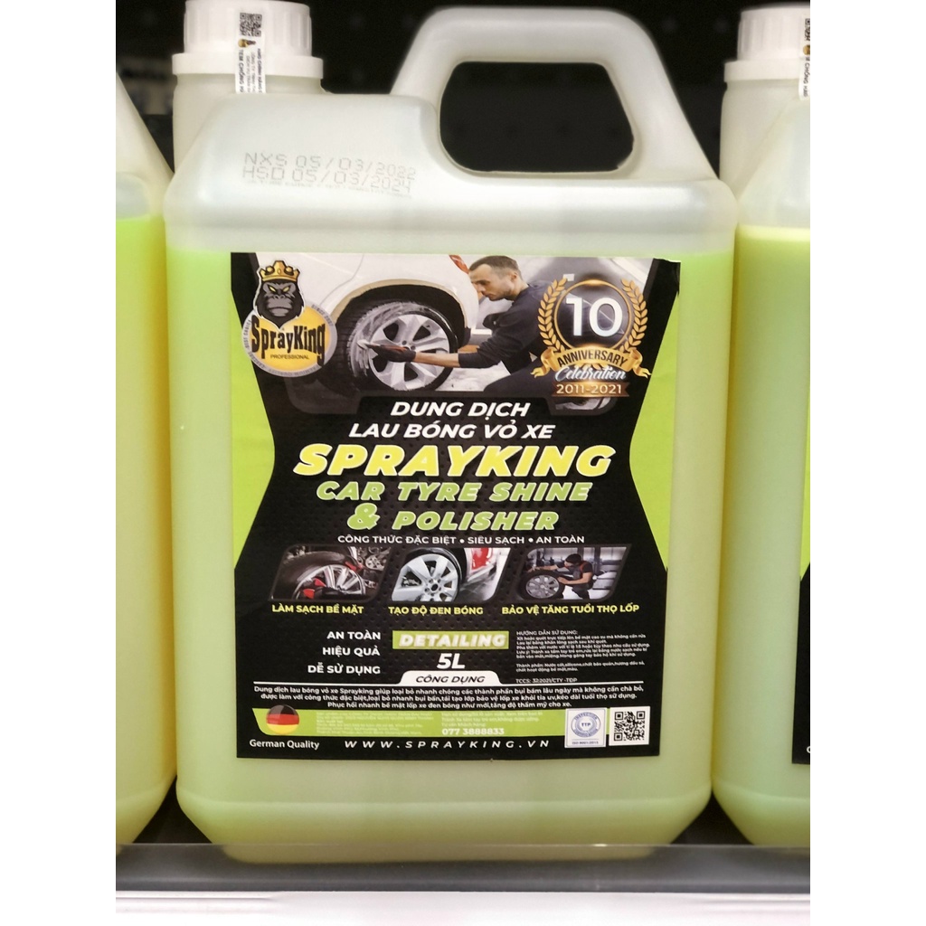 Nước Lau Bóng Vỏ Xe - SPRAYKING Car Type Shine & Polisher 5Lít