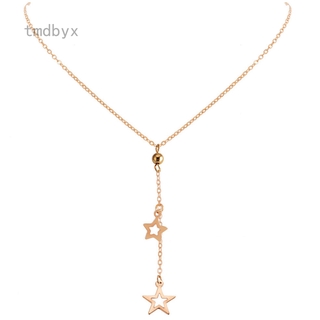 Tmdbyx Fashion Jewelry New Bohemian Ethnic Long Tassel Gold Star Pendant Personality Necklaces for Women Modern Accessories
