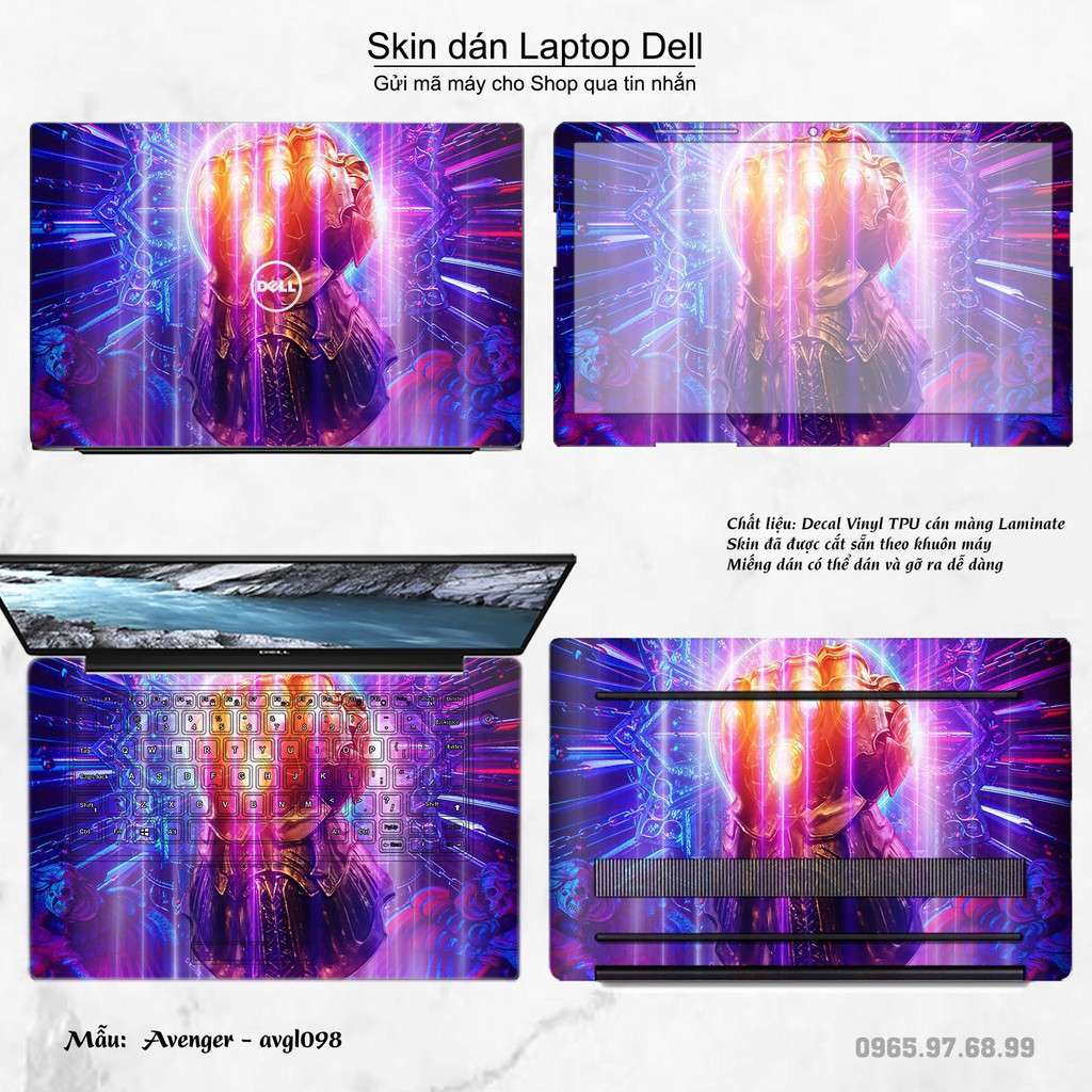 Skin dán Laptop Dell in hình Avenger _nhiều mẫu 2 (inbox mã máy cho Shop)