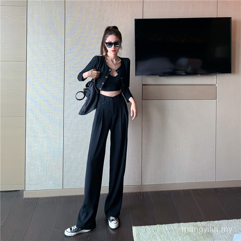 Quần Dài Ống Rộng Lưng Cao Thời Trang Trẻ Trung | BigBuy360 - bigbuy360.vn