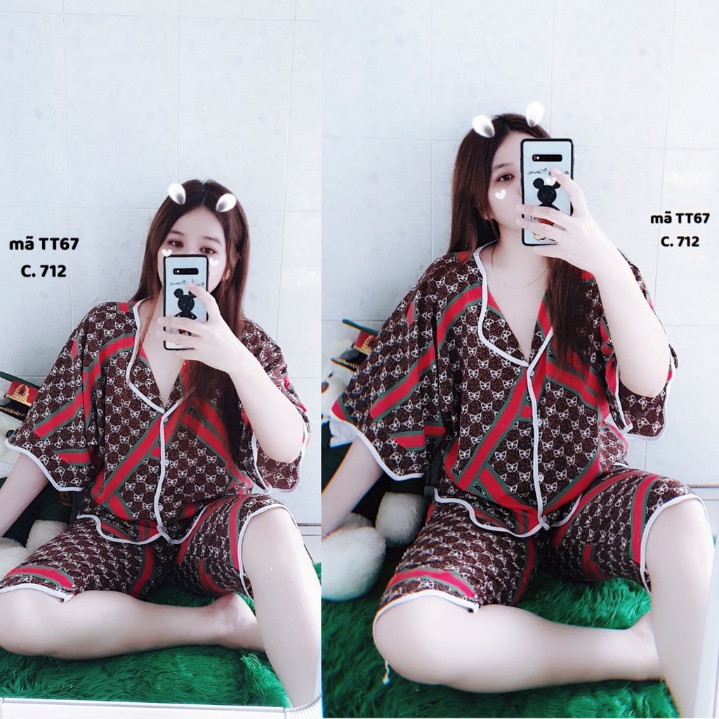 TT67 - BỘ PIJAMA QUẦN LỬNG ÁO CÁNH DƠI DƯỚI 63 KG (KÈM HÌNH THẬT 100% ) | BigBuy360 - bigbuy360.vn