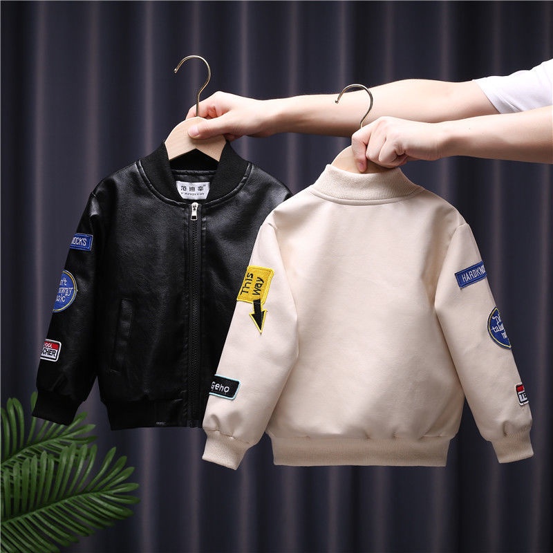 Áo Khoác Thời Trang áo Khoác Trẻ Em Da Thật