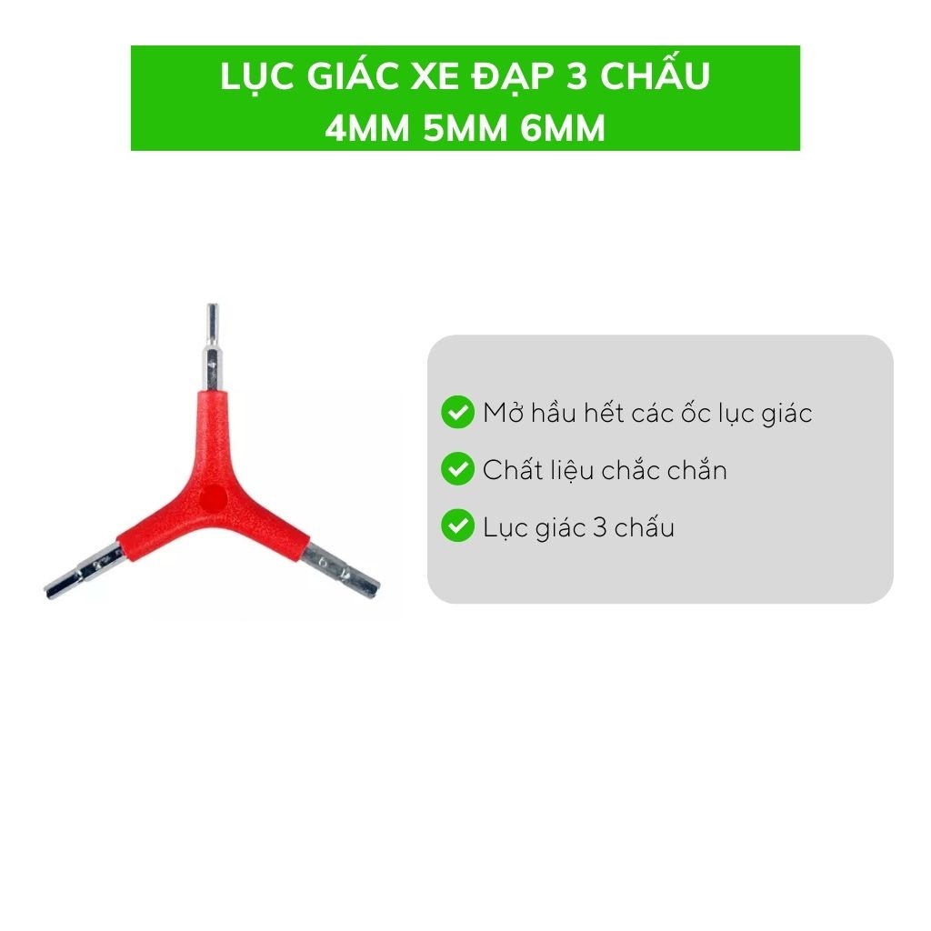 Lục giác xe đạp 3 chấu 4mm 5mm 6mm