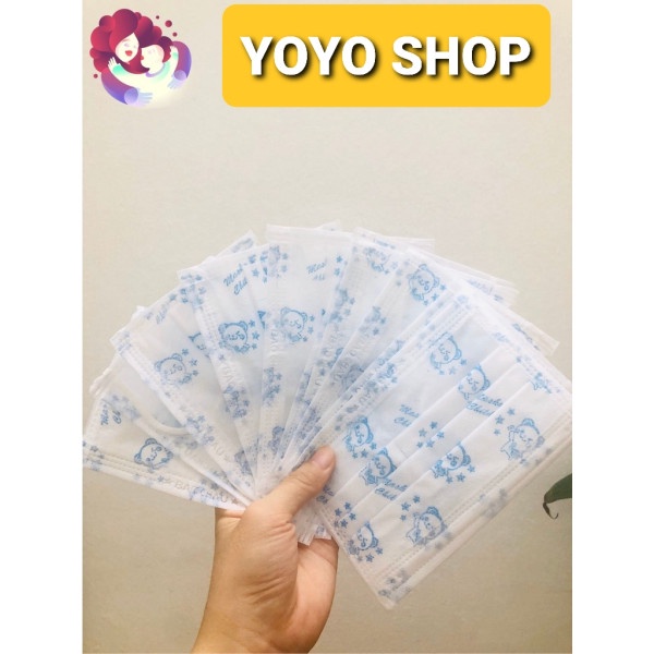 Hộp khẩu trang y tế trẻ em 3 lớp (2 tuổi-10tuổi)kháng khuẩn lọc bụi khử trùng bảo châu hàng việt nam chất lượng cao