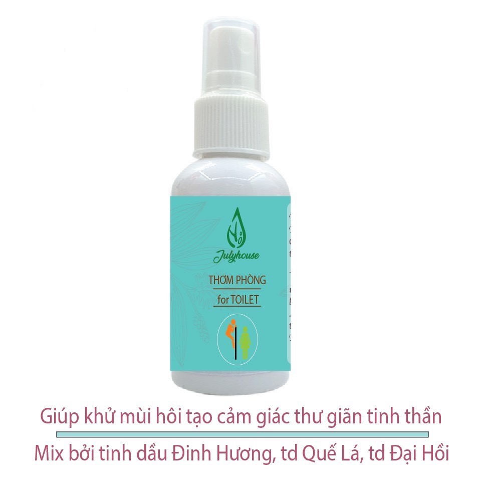 Chai xịt khử mùi toilet từ tinh dầu thiên nhiên giúp lưu hương và thông thoáng 30ml- Julyhouse