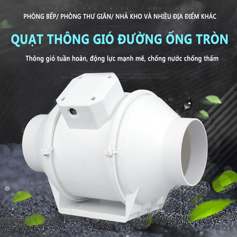 BE100 Quạt thông gió nhà bếp nhà vệ sinh lắp trần nhà hút mùi thoáng khí chống bí bách  topsmarket898