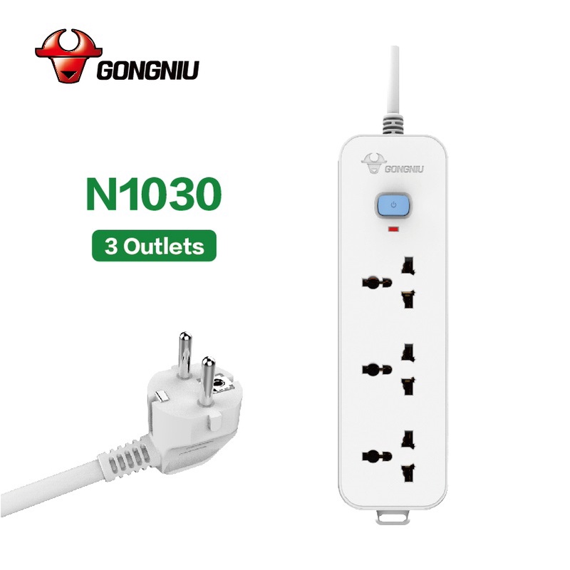 Ổ cắm điện chất lượng cao GONGNIU - Ổ cắm điện 3 lỗ 4 lỗ 6 lỗ 8 lỗ - Chiều dài 3m/5m - Có công tắc Bảo hành 3 năm