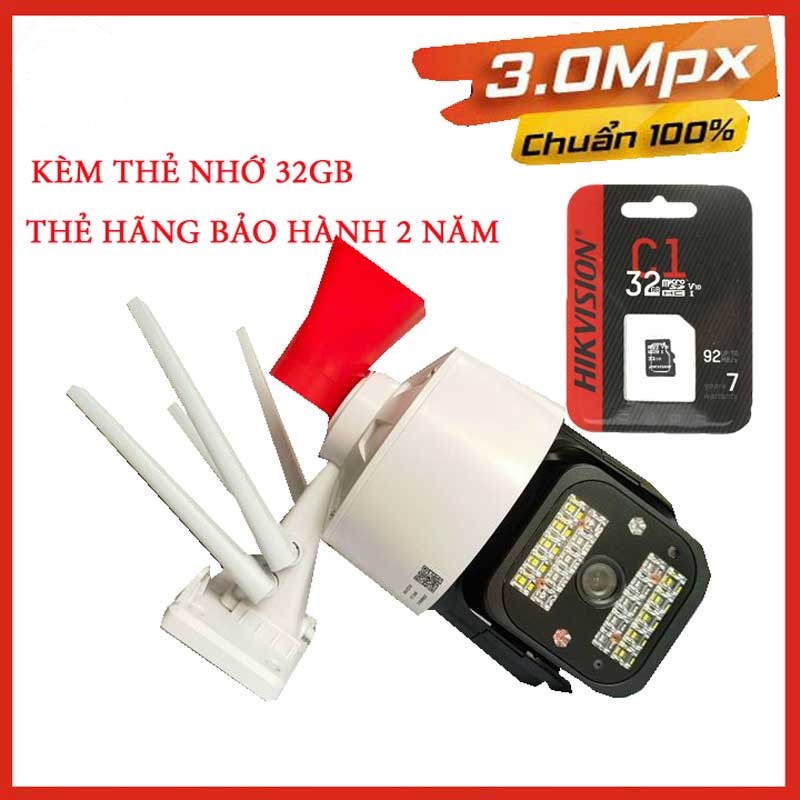 Camera yoosee thân ngoài trời quay 360 độ 10 đèn led 10 đèn hồng ngoại ban đêm có mầu