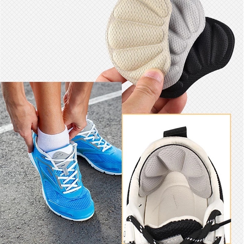Cặp miếng lót giày thể thao bằng xốp mềm 4D thoáng khí giảm đau chân phù hợp cho nam và nữ